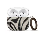 Tech-Protect Lamano Airpods 5 / Airpods 4 tok karabinerrel, Nature Muse, zebra minta