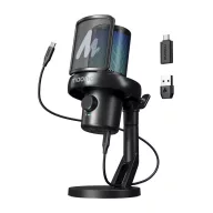 Maono DM40 Pro mikrofon, vezeték nélküli, RGB, fekete