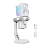 Maono DM40 Pro mikrofon, vezeték nélküli, RGB, fehér