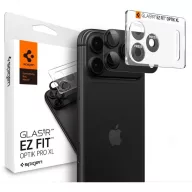   Spigen Optik Pro XL Glas.tR EZ FIT Apple iPhone 18 Pro lencsevédő üvegfólia, kamerasziget-védő felhelyező kerettel, fekete