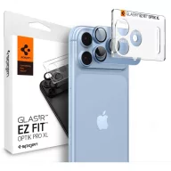   Spigen Optik Pro XL Glas.tR EZ FIT Apple iPhone 18 Pro Max lencsevédő üvegfólia, kamerasziget-védő felhelyező kerettel, kék