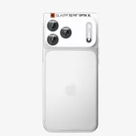   Spigen Optik Pro XL Glas.tR EZ FIT Apple iPhone 18 Pro Max lencsevédő üvegfólia, kamerasziget-védő felhelyező kerettel, fehér