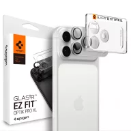   Spigen Optik Pro XL Glas.tR EZ FIT Apple iPhone 18 Pro lencsevédő üvegfólia, kamerasziget-védő felhelyező kerettel, fehér