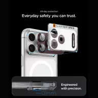   Spigen Optik Pro XL Glas.tR EZ FIT Apple iPhone 18 Pro lencsevédő üvegfólia, kamerasziget-védő felhelyező kerettel, burgundi