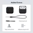 ESR Orbit Hybrid Halolock AirPods 4 / Airpods 5 tok, MagSafe, mágneses záródás, fekete