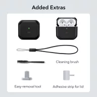   ESR Orbit Hybrid Halolock AirPods 4 / Airpods 5 tok, MagSafe, mágneses záródás, fekete