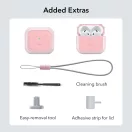 ESR Orbit Hybrid Halolock AirPods 4 / Airpods 5 tok, MagSafe, mágneses záródás, rózsaszín