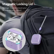   ESR Orbit Hybrid Halolock AirPods 4 / Airpods 5 tok, MagSafe, mágneses záródás, lila