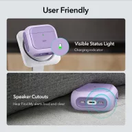   ESR Orbit Hybrid Halolock AirPods 4 / Airpods 5 tok, MagSafe, mágneses záródás, lila
