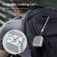   ESR Orbit Hybrid Halolock AirPods 4 / Airpods 5 tok, MagSafe, mágneses záródás, fehér