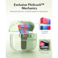   ESR Pulse Halolock AirPods 4 / Airpods 5 tok, MagSafe, mágneses záródás, zöld
