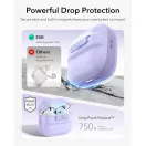ESR Pulse Halolock AirPods 4 / Airpods 5 tok, MagSafe, mágneses záródás, lila