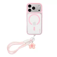   OBAL:ME MagNetix Wrist Apple iPhone 18 Pro Max / 17 Pro Max tok csuklópánttal, MagSafe, csillámos, rózsaszín