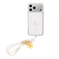   OBAL:ME MagNetix Wrist Apple iPhone 18 Pro / 17 Pro tok csuklópánttal, MagSafe, csillámos, fehér