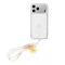 OBAL:ME MagNetix Wrist Apple iPhone 18 Pro / 17 Pro tok csuklópánttal, MagSafe, csillámos, fehér