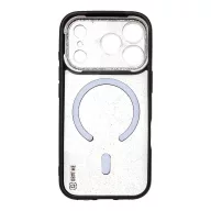   OBAL:ME MagNetix Wrist Apple iPhone 18 Pro / 17 Pro tok csuklópánttal, MagSafe, csillámos, fekete