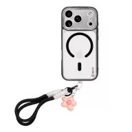   OBAL:ME MagNetix Wrist Apple iPhone 18 Pro Max / 17 Pro Max tok csuklópánttal, MagSafe, csillámos, fekete