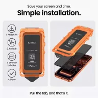   Tech-Protect Quick Set+ Samsung Galaxy S26 FE kijelzővédő üvegfólia felhelyező kerettel, betekintésgátló (2db)