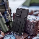 Tech-Protect Kevlar Cam+ Samsung A17 / Galaxy A18 tok kameravédelemmel, kitámasztóval, megerősített sarokkal, fekete