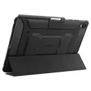Spigen Rugged Armor Pro Samsung Galaxy Tab S12 Plus tok ceruza tartóval, kitámasztóval, fekete