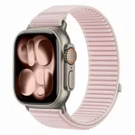   Tech-Protect Nylonloop Apple Watch 8 / 9 / 10 / 11 / 12 / SE / Ultra (44/45/46/49mm) szíj, szövet, rózsaszín