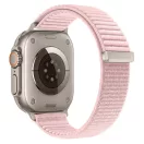 Tech-Protect Nylonloop Apple Watch 8 / 9 / 10 / 11 / 12 / SE / Ultra (44/45/46/49mm) szíj, szövet, rózsaszín