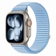   Tech-Protect Nylonloop Apple Watch 8 / 9 / 10 / 11 / 12 / SE / Ultra (44/45/46/49mm) szíj, szövet, világoskék