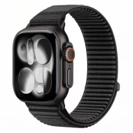   Tech-Protect Nylonloop Apple Watch 8 / 9 / 10 / 11 / 12 / SE / Ultra (44/45/46/49mm) szíj, szövet, fekete