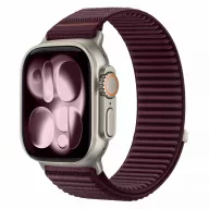   Tech-Protect Nylonloop Apple Watch 8 / 9 / 10 / 11 / 12 / SE (40/41/42mm) szíj, szövet, burgundi