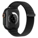 Tech-Protect Nylonloop Apple Watch 8 / 9 / 10 / 11 / 12 / SE (40/41/42mm) szíj, szövet, fekete