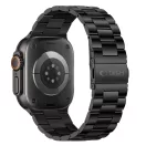 Tech-Protect Stainless Apple Watch 8 / 9 / 10 / 11 / 12 / SE / Ultra (44/45/46/49mm) szíj, fém, fekete