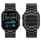 Tech-Protect Stainless Apple Watch 8 / 9 / 10 / 11 / 12 / SE / Ultra (44/45/46/49mm) szíj, fém, fekete