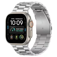   Tech-Protect Stainless Apple Watch 8 / 9 / 10 / 11 / 12 / SE / Ultra (44/45/46/49mm) szíj, fém, ezüst