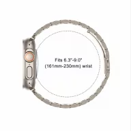   Tech-Protect Stainless Apple Watch 8 / 9 / 10 / 11 / 12 / SE / Ultra (44/45/46/49mm) szíj, fém, bézs