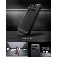 Spigen Rugged Armor Xiaomi 17T Pro tok, Matte Black, fekete