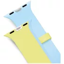 Uniq x Pantone Revix IV Premium Apple Watch Ultra 4 / 3 / 2 / 1 / SE / 12 / 11 / 10 / 9 / 8 (44/45/46/49mm) mágneses szíj, sárga-kék