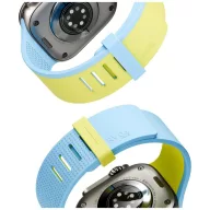   Uniq x Pantone Revix IV Premium Apple Watch Ultra 4 / 3 / 2 / 1 / SE / 12 / 11 / 10 / 9 / 8 (44/45/46/49mm) mágneses szíj, sárga-kék