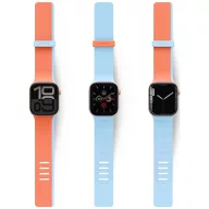   Uniq x Pantone Revix IV Premium Apple Watch 8 / 9 / 10 / 11 / 12 / SE (40/41/42mm) mágneses szíj, narancs-kék