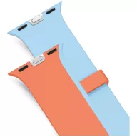   Uniq x Pantone Revix IV Premium Apple Watch 8 / 9 / 10 / 11 / 12 / SE (40/41/42mm) mágneses szíj, narancs-kék