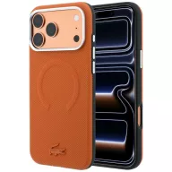   Lacoste Petit Pique Embossed Apple iPhone 18 Pro Max / 17 Pro Max mágneses hátlap tok, MagSafe, narancs