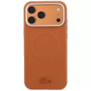 Lacoste Petit Pique Embossed Apple iPhone 18 Pro Max / 17 Pro Max mágneses hátlap tok, MagSafe, narancs