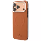 Lacoste Petit Pique Embossed Apple iPhone 18 Pro Max / 17 Pro Max mágneses hátlap tok, MagSafe, narancs