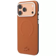   Lacoste Petit Pique Embossed Apple iPhone 18 Pro Max / 17 Pro Max mágneses hátlap tok, MagSafe, narancs