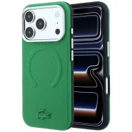  Lacoste Petit Pique Embossed Apple iPhone 18 Pro Max / 17 Pro Max mágneses hátlap tok, MagSafe, zöld