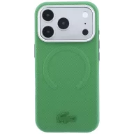   Lacoste Petit Pique Embossed Apple iPhone 18 Pro Max / 17 Pro Max mágneses hátlap tok, MagSafe, zöld