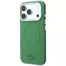 Lacoste Petit Pique Embossed Apple iPhone 18 Pro Max / 17 Pro Max mágneses hátlap tok, MagSafe, zöld