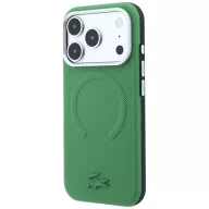   Lacoste Petit Pique Embossed Apple iPhone 18 Pro Max / 17 Pro Max mágneses hátlap tok, MagSafe, zöld