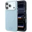 Lacoste Petit Pique Embossed Apple iPhone 18 Pro Max / 17 Pro Max mágneses hátlap tok, MagSafe, kék