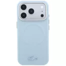 Lacoste Petit Pique Embossed Apple iPhone 18 Pro Max / 17 Pro Max mágneses hátlap tok, MagSafe, kék