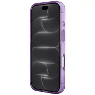   Guess IML Flowers Pearl Strap Apple iPhone 18 Pro Max / 17 Pro Max tok karpánttal, MagSafe, virágminta, lila